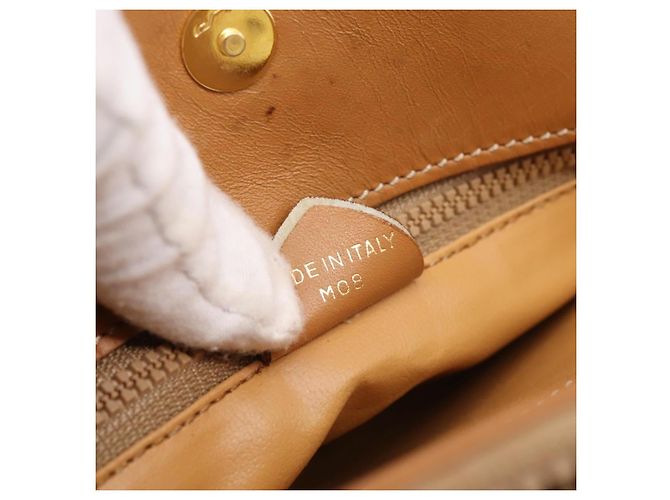 Céline Bolso de hombro CELINE Macadam Canvas PVC Leather Brown Gold Auth ep16205A Castaño Dorado - vista 12