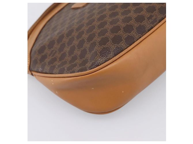 Céline Bolso de hombro CELINE Macadam Canvas PVC Leather Brown Gold Auth ep16205A Castaño Dorado - vista 14