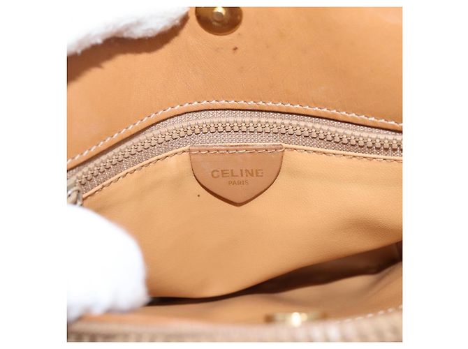 Céline Bolso de hombro CELINE Macadam Canvas PVC Leather Brown Gold Auth ep16205A Castaño Dorado - vista 18
