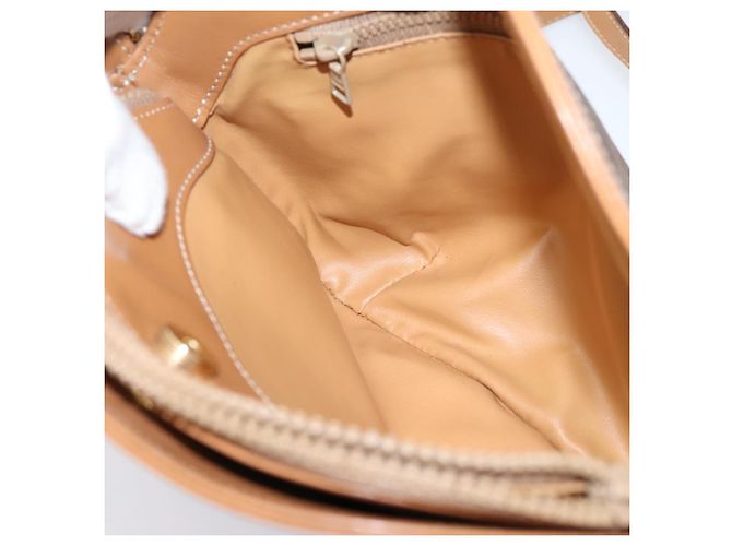Céline Bolso de hombro CELINE Macadam Canvas PVC Leather Brown Gold Auth ep16205A Castaño Dorado - vista 20