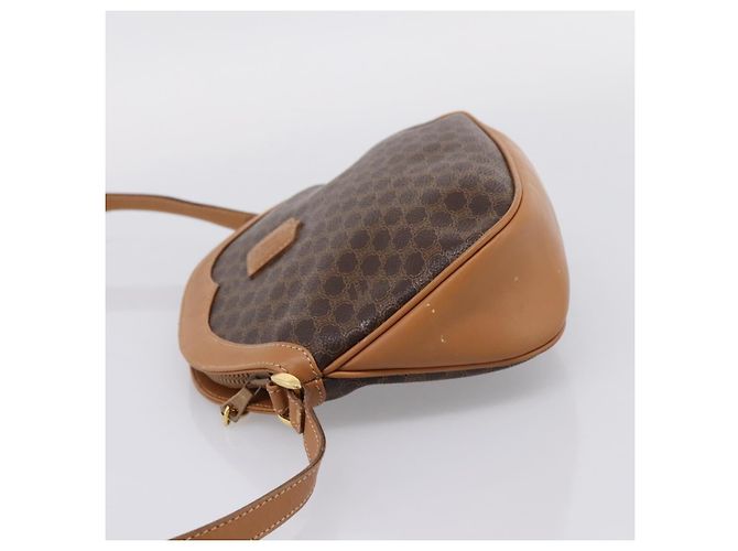 Céline Bolso de hombro CELINE Macadam Canvas PVC Leather Brown Gold Auth ep16205A Castaño Dorado - vista 3