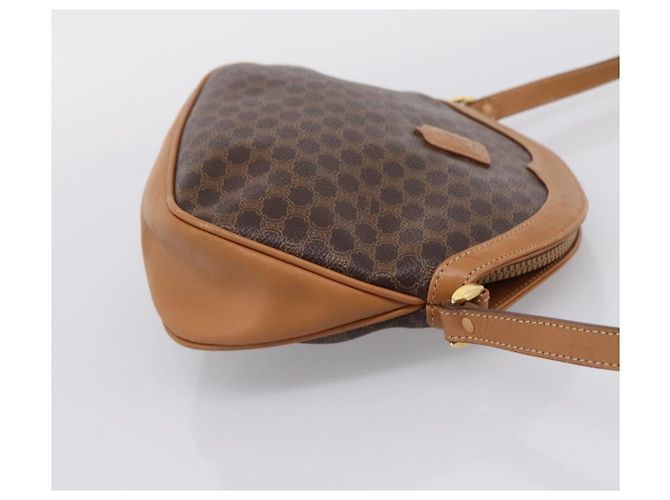 Céline Bolso de hombro CELINE Macadam Canvas PVC Leather Brown Gold Auth ep16205A Castaño Dorado - vista 4