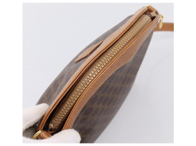 Céline Bolso de hombro CELINE Macadam Canvas PVC Leather Brown Gold Auth ep16205A Castaño Dorado - vista 6