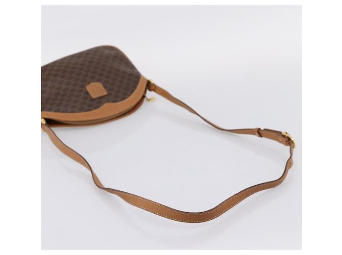 Céline Bolso de hombro CELINE Macadam Canvas PVC Leather Brown Gold Auth ep16205A Castaño Dorado - vista 7