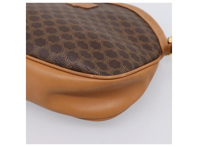 Céline Bolso de hombro CELINE Macadam Canvas PVC Leather Brown Gold Auth ep16205A Castaño Dorado - vista 9