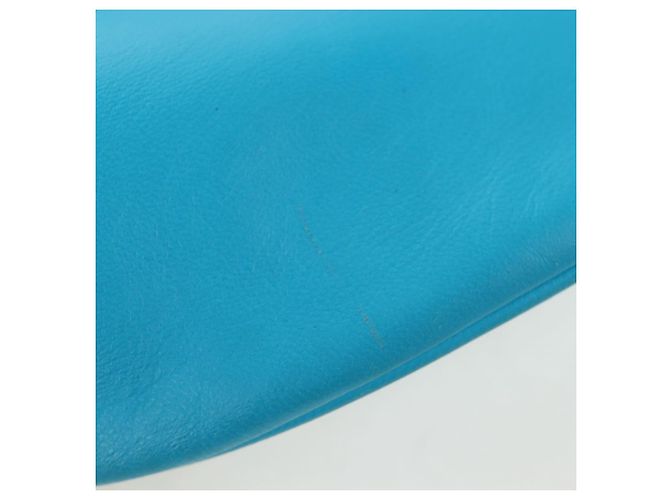 Borsa a tracolla BOTTEGA VENETA INTRECCIATO in pelle blu turchese Auth LN128V - vista 20