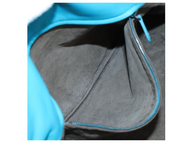 Borsa a tracolla BOTTEGA VENETA INTRECCIATO in pelle blu turchese Auth LN128V - vista 27