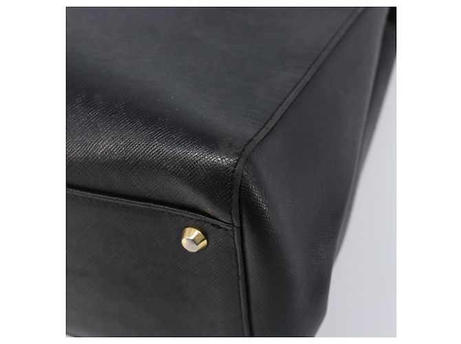 Borsa a mano BURBERRY in pelle nera e oro Auth ep16231 Nero D'oro - vista 14