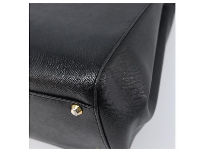 Borsa a mano BURBERRY in pelle nera e oro Auth ep16231 Nero D'oro - vista 16