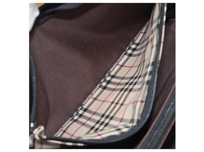 Borsa a mano BURBERRY in pelle nera e oro Auth ep16231 Nero D'oro - vista 24