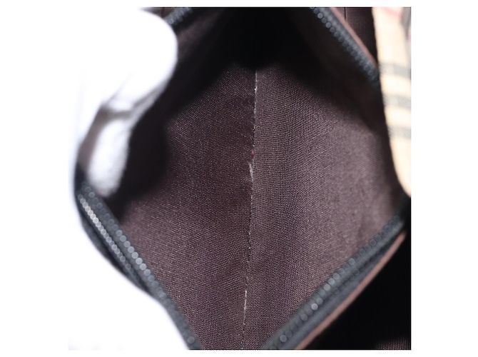 Borsa a mano BURBERRY in pelle nera e oro Auth ep16231 Nero D'oro - vista 26