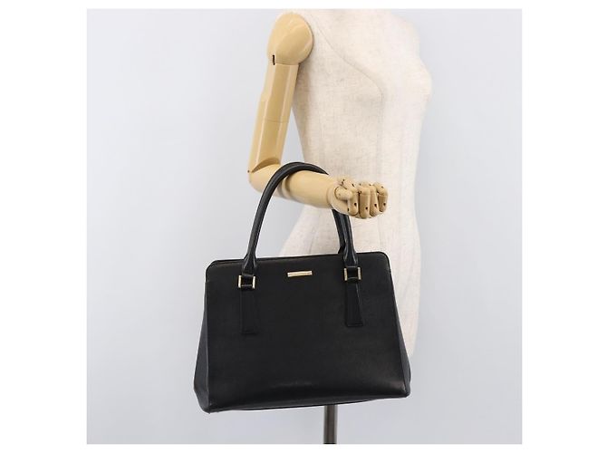 Borsa a mano BURBERRY in pelle nera e oro Auth ep16231 Nero D'oro - vista 28