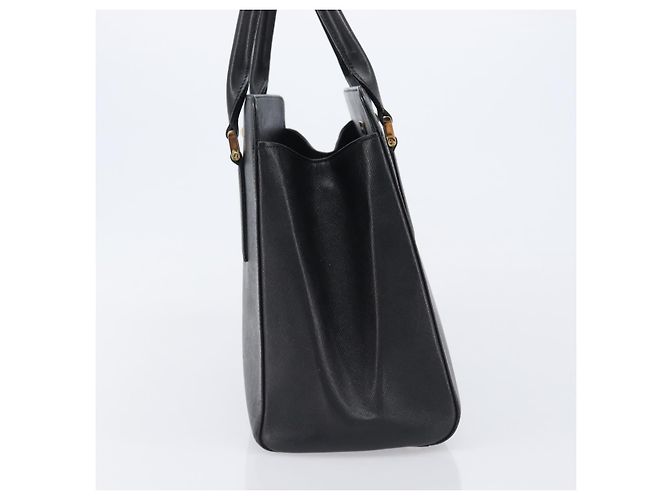 Borsa a mano BURBERRY in pelle nera e oro Auth ep16231 Nero D'oro - vista 3