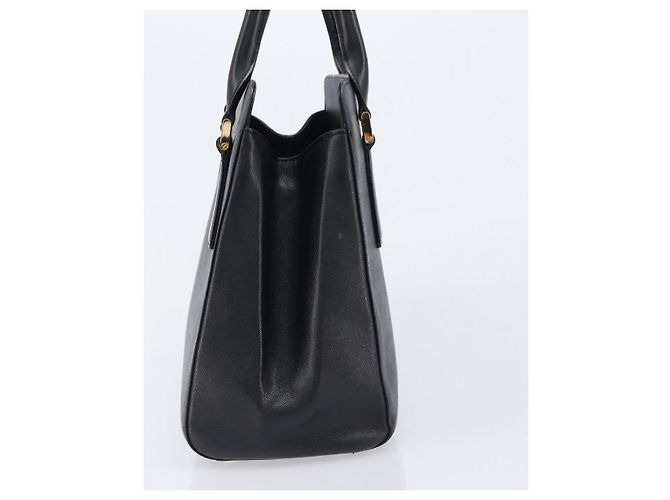 Borsa a mano BURBERRY in pelle nera e oro Auth ep16231 Nero D'oro - vista 4