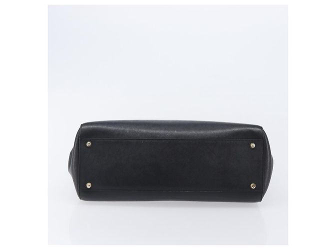 Borsa a mano BURBERRY in pelle nera e oro Auth ep16231 Nero D'oro - vista 5