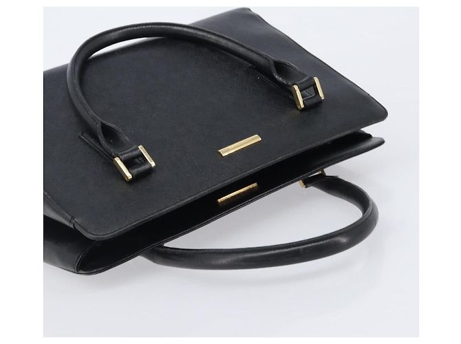 Borsa a mano BURBERRY in pelle nera e oro Auth ep16231 Nero D'oro - vista 6