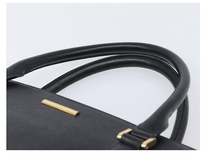 Borsa a mano BURBERRY in pelle nera e oro Auth ep16231 Nero D'oro - vista 8