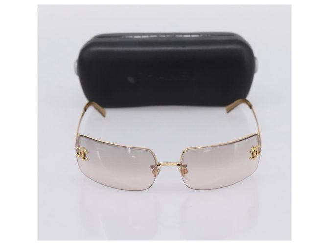 Gafas de sol CHANEL COCO Mark Metal Tono Dorado CC Auth 205985M - vista 11