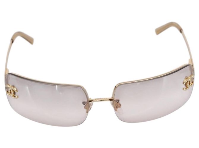 Gafas de sol CHANEL COCO Mark Metal Tono Dorado CC Auth 205985M - vista 2