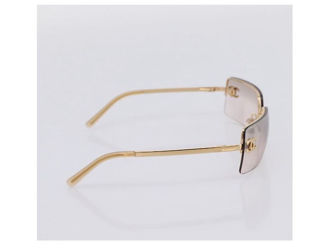 Gafas de sol CHANEL COCO Mark Metal Tono Dorado CC Auth 205985M - vista 4