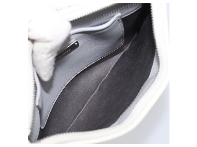 Miu Miu Pouch Leather Gray Silver Auth bs37264 Braun Silber - Ansicht 10