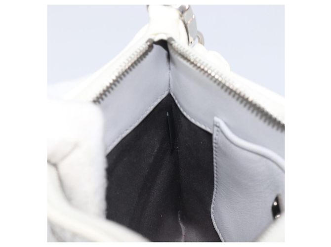 Miu Miu Pouch Leather Gray Silver Auth bs37264 Braun Silber - Ansicht 23