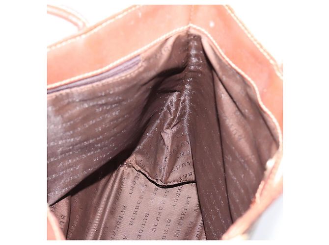 Bolso de mano BURBERRY Nova Check PVC Leather Beige Auth bs37101 - vista 18