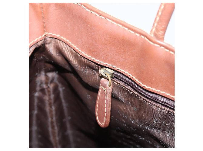 Bolso de mano BURBERRY Nova Check PVC Leather Beige Auth bs37101 - vista 20