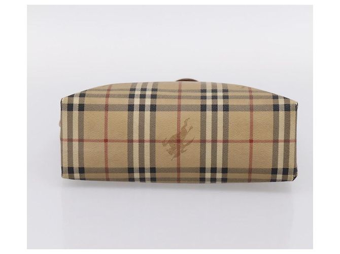 Bolso de mano BURBERRY Nova Check PVC Leather Beige Auth bs37101 - vista 5