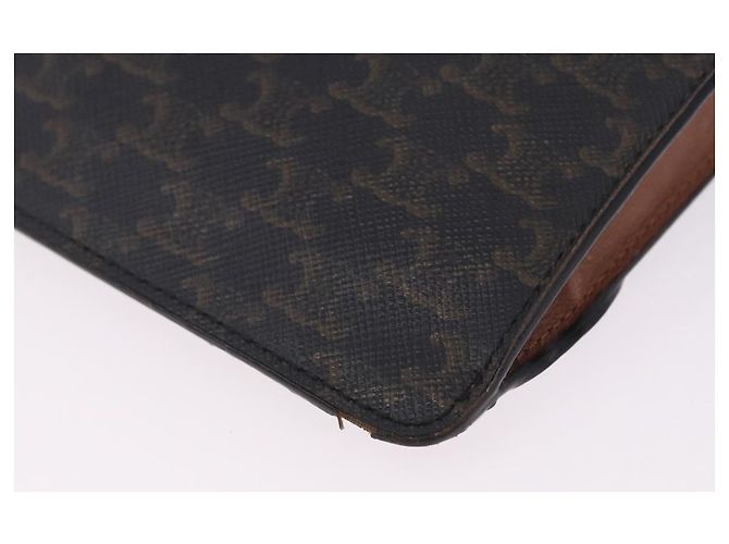 Céline CELINE Triomphe Macadam Canvas Phone Pouch PVC Black Auth 200721 Schwarz - Ansicht 19