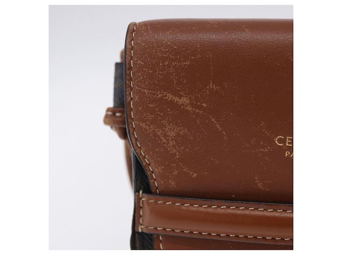 Céline CELINE Triomphe Macadam Canvas Phone Pouch PVC Black Auth 200721 Schwarz - Ansicht 2