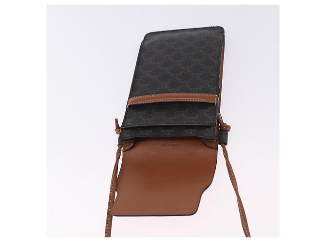 Céline CELINE Triomphe Macadam Canvas Phone Pouch PVC Black Auth 200721 Schwarz - Ansicht 21