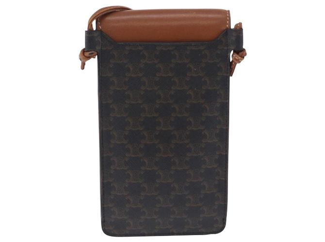 Céline CELINE Triomphe Macadam Canvas Phone Pouch PVC Black Auth 200721 Schwarz - Ansicht 3
