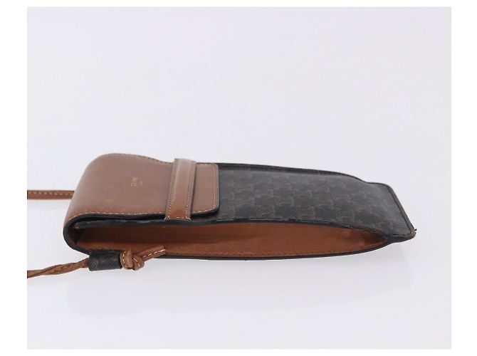Céline CELINE Triomphe Macadam Canvas Phone Pouch PVC Black Auth 200721 Schwarz - Ansicht 5