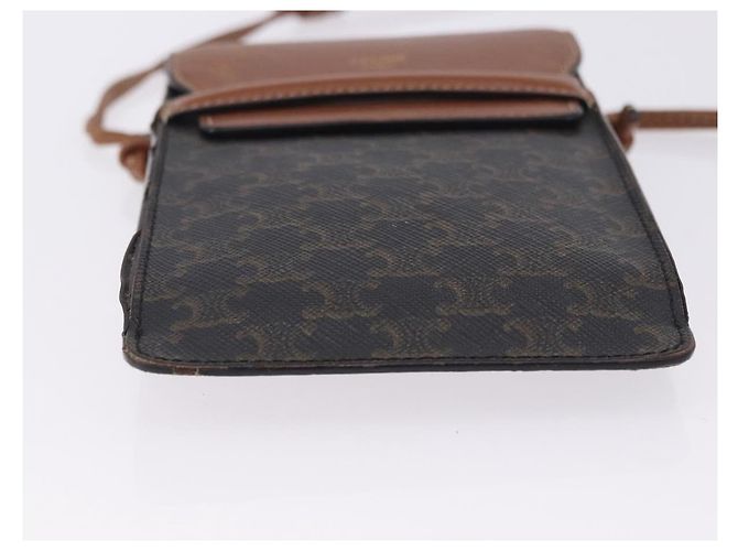 Céline CELINE Triomphe Macadam Canvas Phone Pouch PVC Black Auth 200721 Schwarz - Ansicht 7