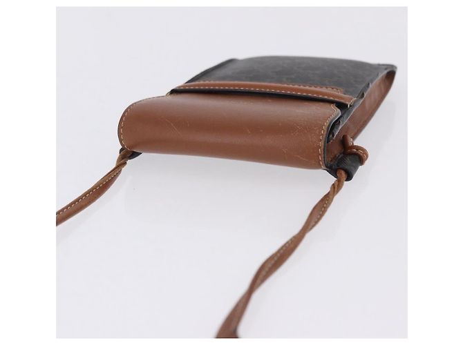 Céline CELINE Triomphe Macadam Canvas Phone Pouch PVC Black Auth 200721 Schwarz - Ansicht 8