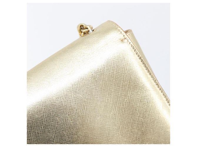 Borsa a tracolla Salvatore Ferragamo Vala Chain in pelle oro autentica bs37272 - vista 10