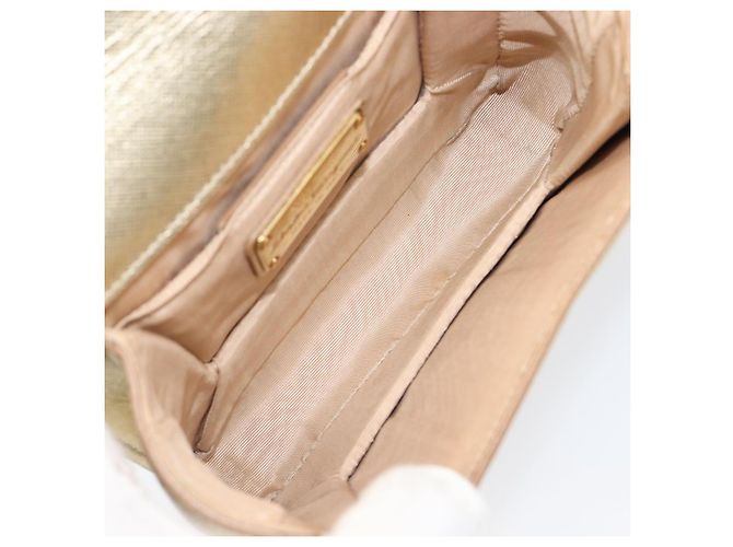 Borsa a tracolla Salvatore Ferragamo Vala Chain in pelle oro autentica bs37272 - vista 11