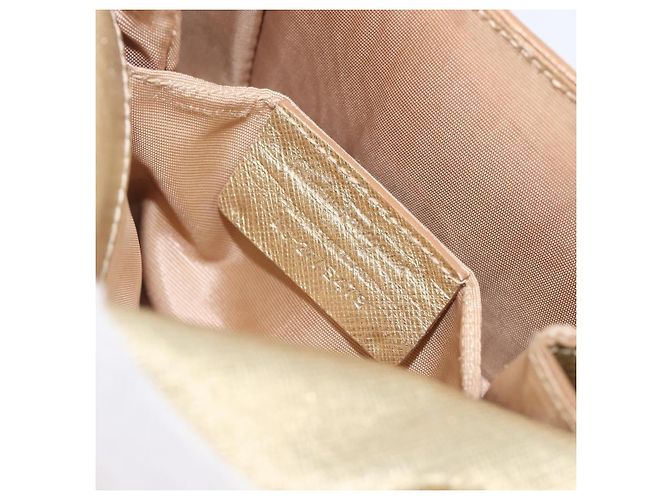 Borsa a tracolla Salvatore Ferragamo Vala Chain in pelle oro autentica bs37272 - vista 12