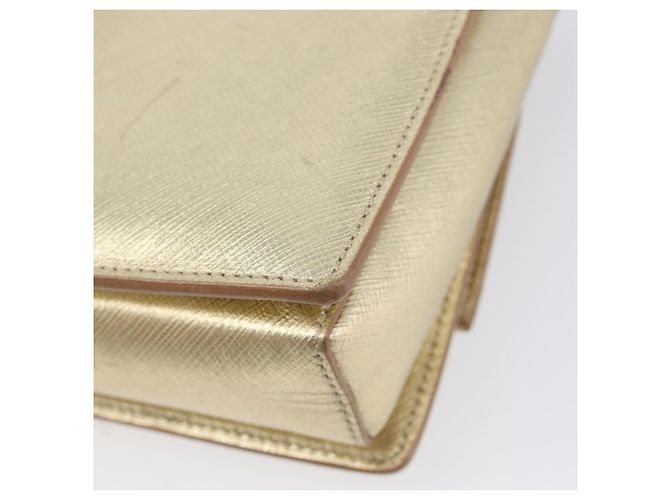 Borsa a tracolla Salvatore Ferragamo Vala Chain in pelle oro autentica bs37272 - vista 17