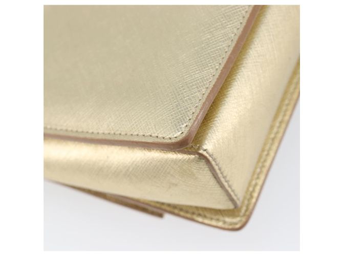 Borsa a tracolla Salvatore Ferragamo Vala Chain in pelle oro autentica bs37272 - vista 18