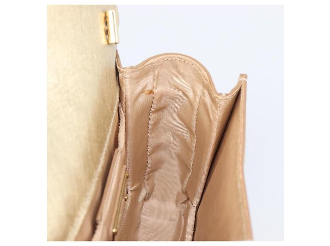 Borsa a tracolla Salvatore Ferragamo Vala Chain in pelle oro autentica bs37272 - vista 22