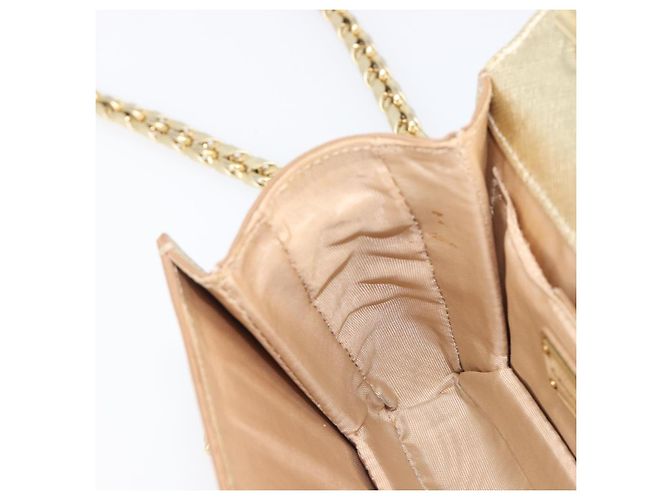 Borsa a tracolla Salvatore Ferragamo Vala Chain in pelle oro autentica bs37272 - vista 23