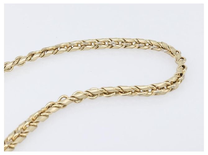 Borsa a tracolla Salvatore Ferragamo Vala Chain in pelle oro autentica bs37272 - vista 8