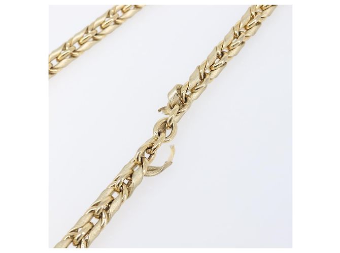 Borsa a tracolla Salvatore Ferragamo Vala Chain in pelle oro autentica bs37272 - vista 9
