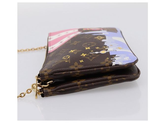 LOUIS VUITTON Monogram Vivienne Pochette Double Zip Bag M68486 LV Auth 204905SAM Monograma - vista 3