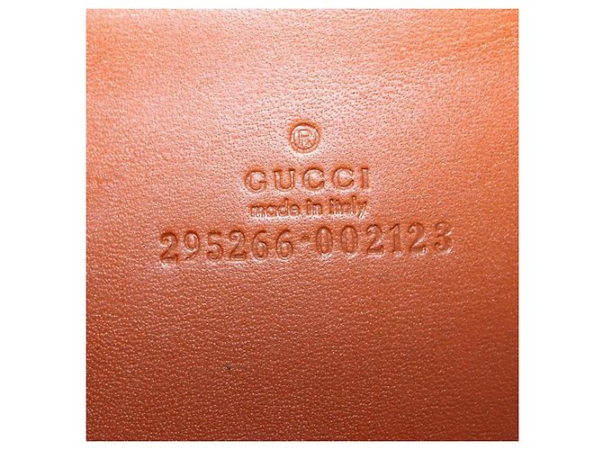 GUCCI Web Sherry Line Handtasche Wolle Grau Silber 295266 Auth 205906V Braun - Ansicht 11