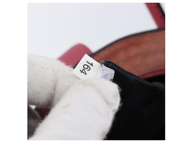 Borsa a mano Miu Miu Madras Leather 2way Pink Gold Auth ka6401V Rosa D'oro - vista 11