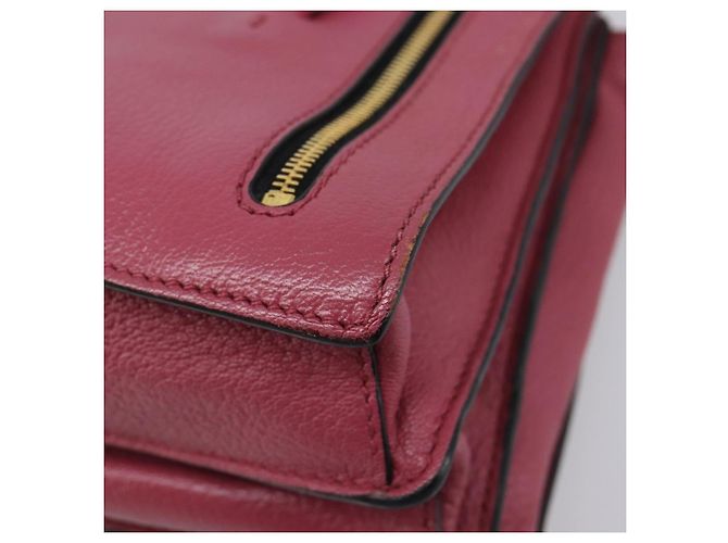 Borsa a mano Miu Miu Madras Leather 2way Pink Gold Auth ka6401V Rosa D'oro - vista 20