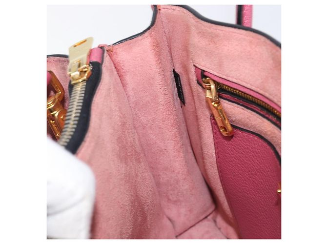 Borsa a mano Miu Miu Madras Leather 2way Pink Gold Auth ka6401V Rosa D'oro - vista 30